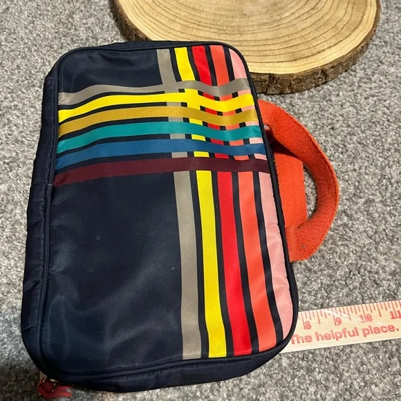 Tory Burch Multicolor Striped Toiletry Bag - Picture 7 of 10